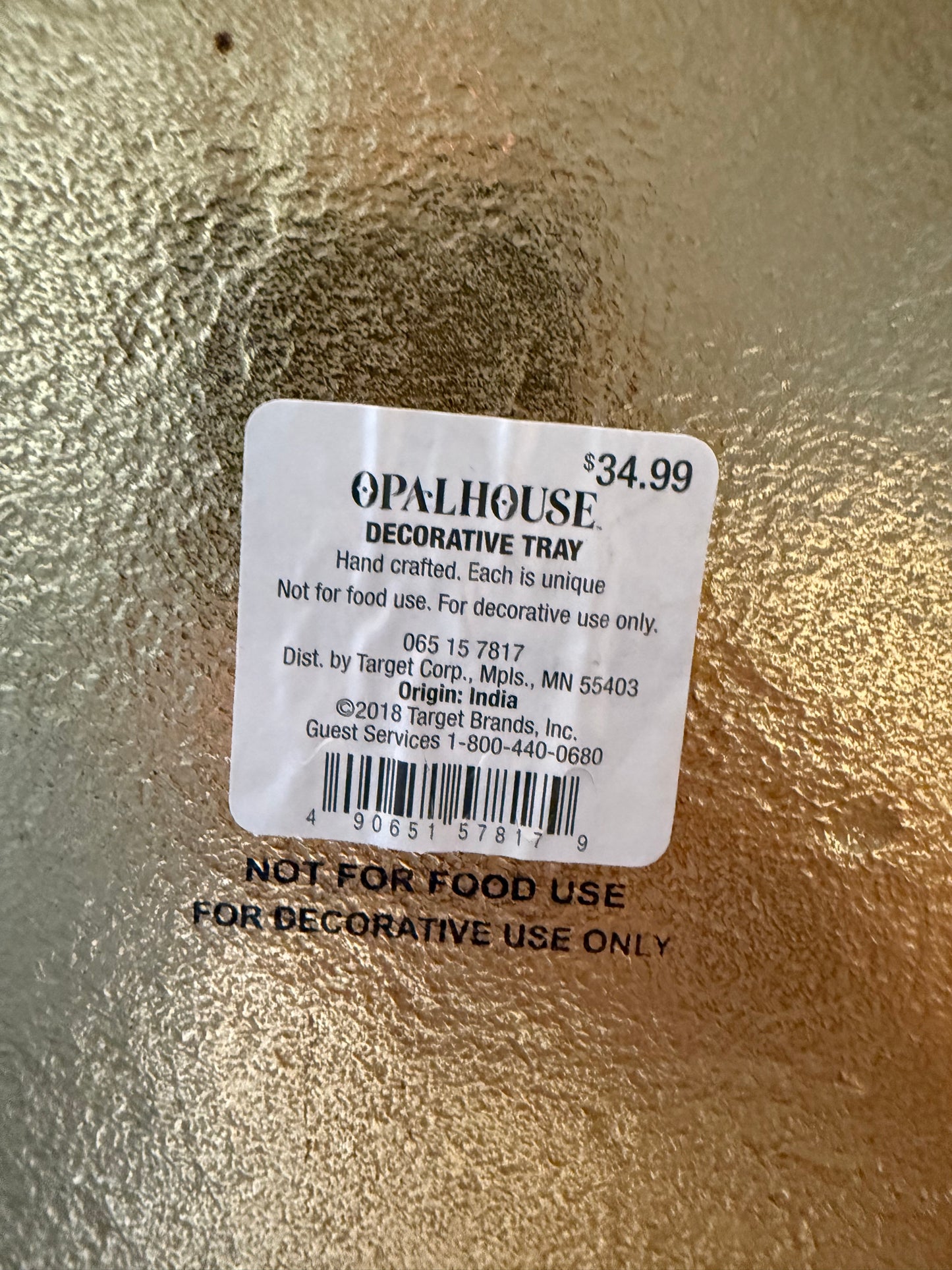 Gold Poinsettia Tray