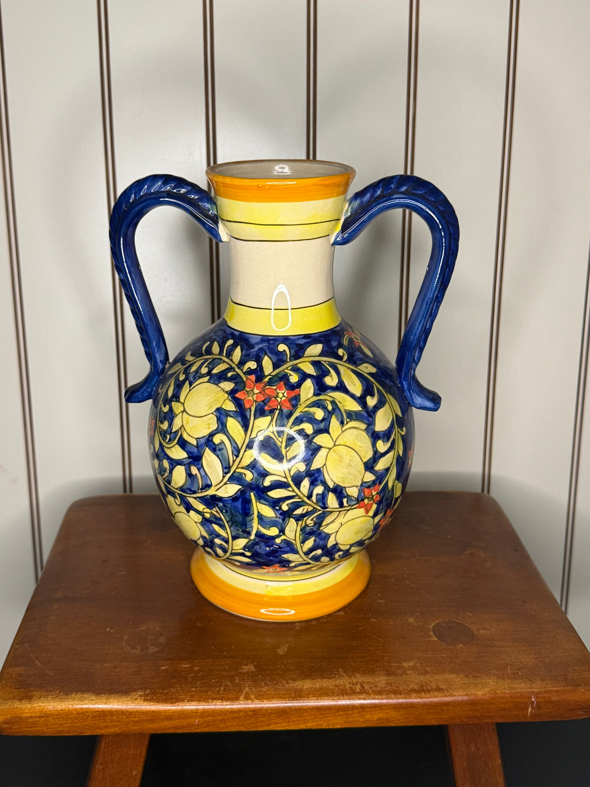 Two Handled Colorful Jug