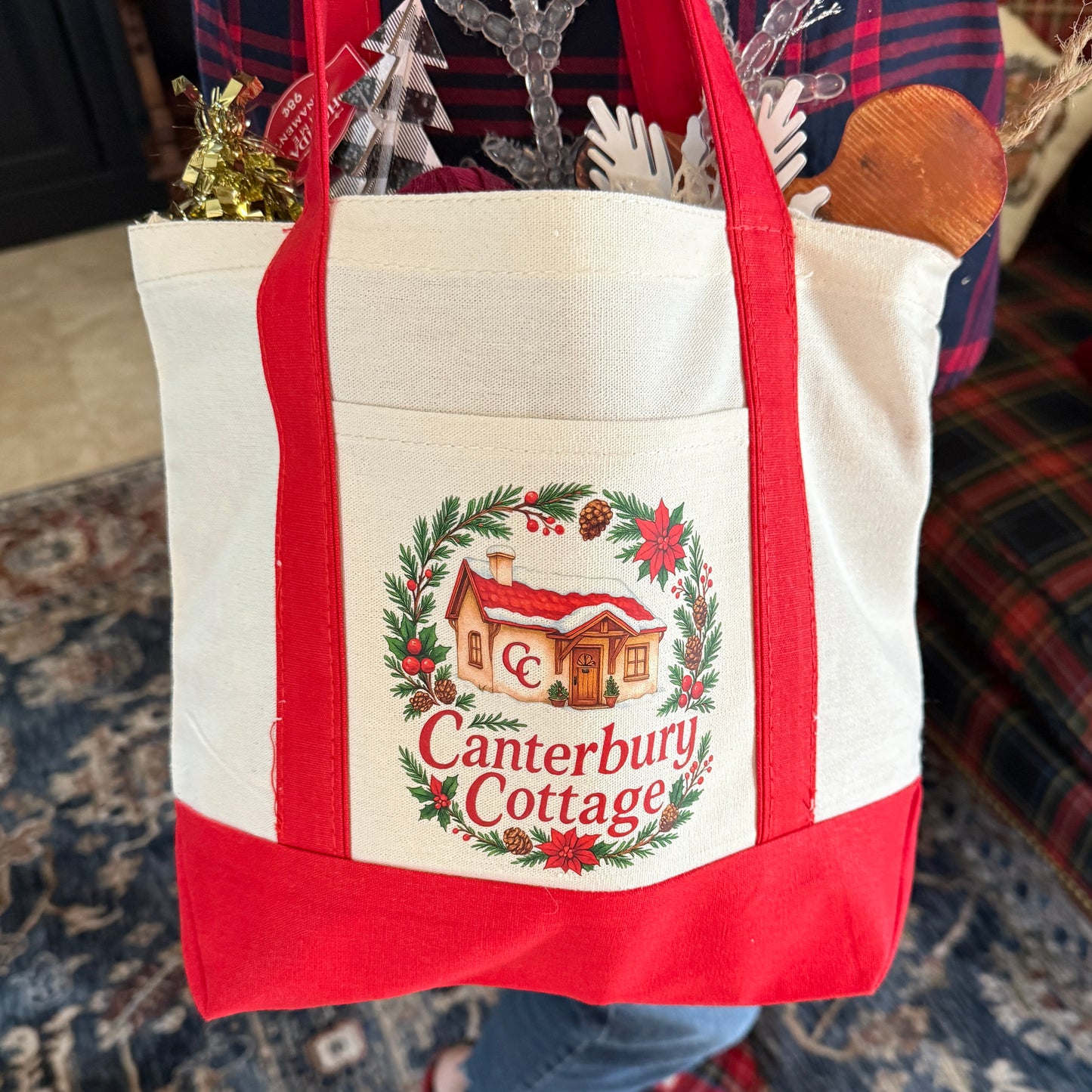 Christmas Tote Bag Filled with 20 Mystery Items