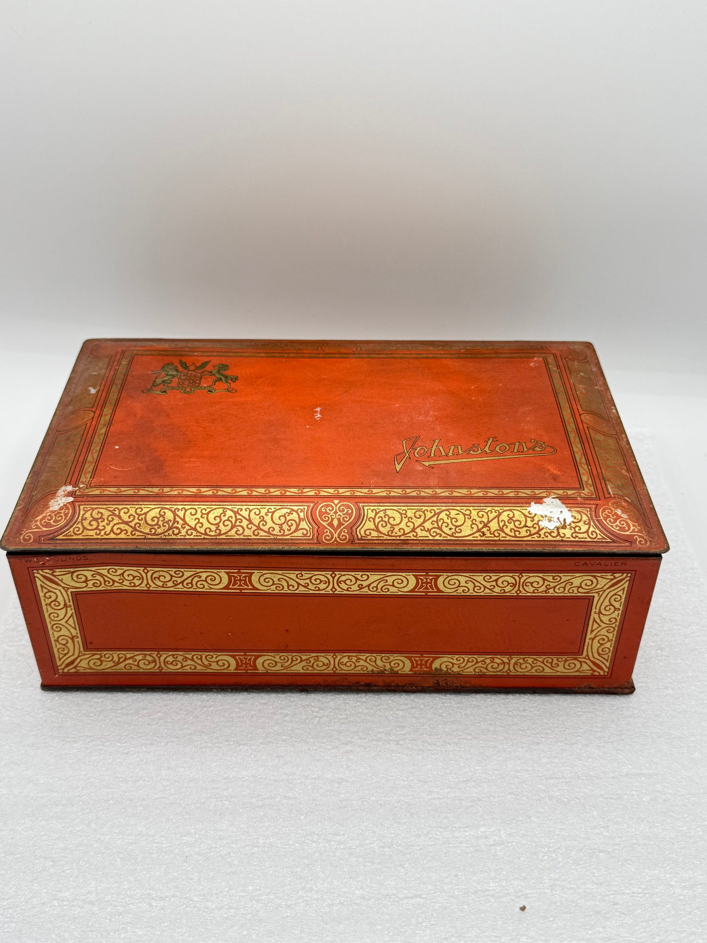 Antique 1920s Johnston's Chocolates Candy Tin Box