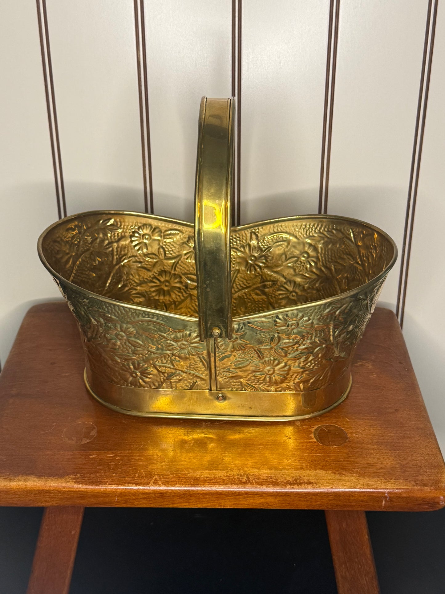 Vintage Brass Basket