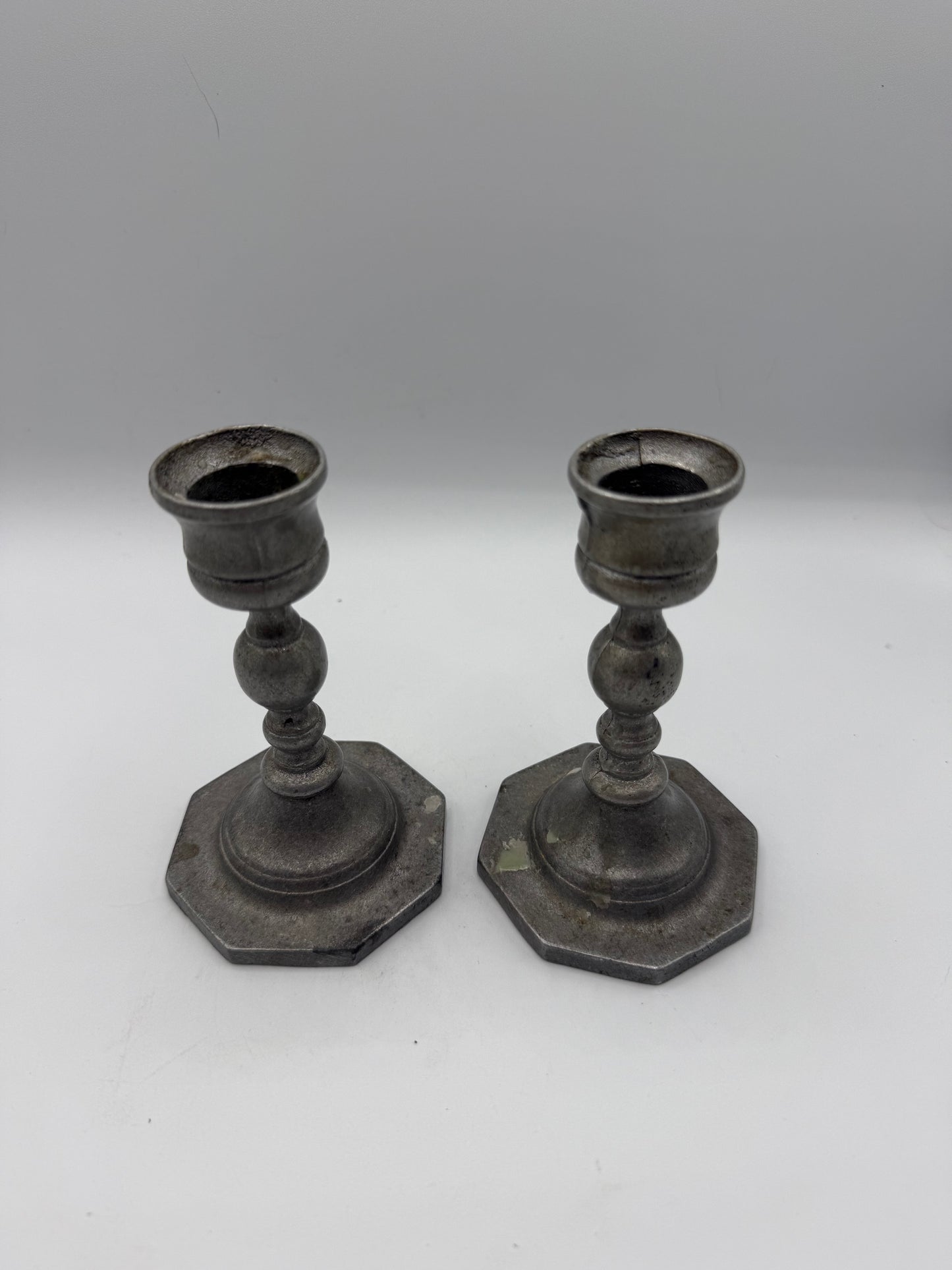 Vintage Pewter Candlesticks (2)