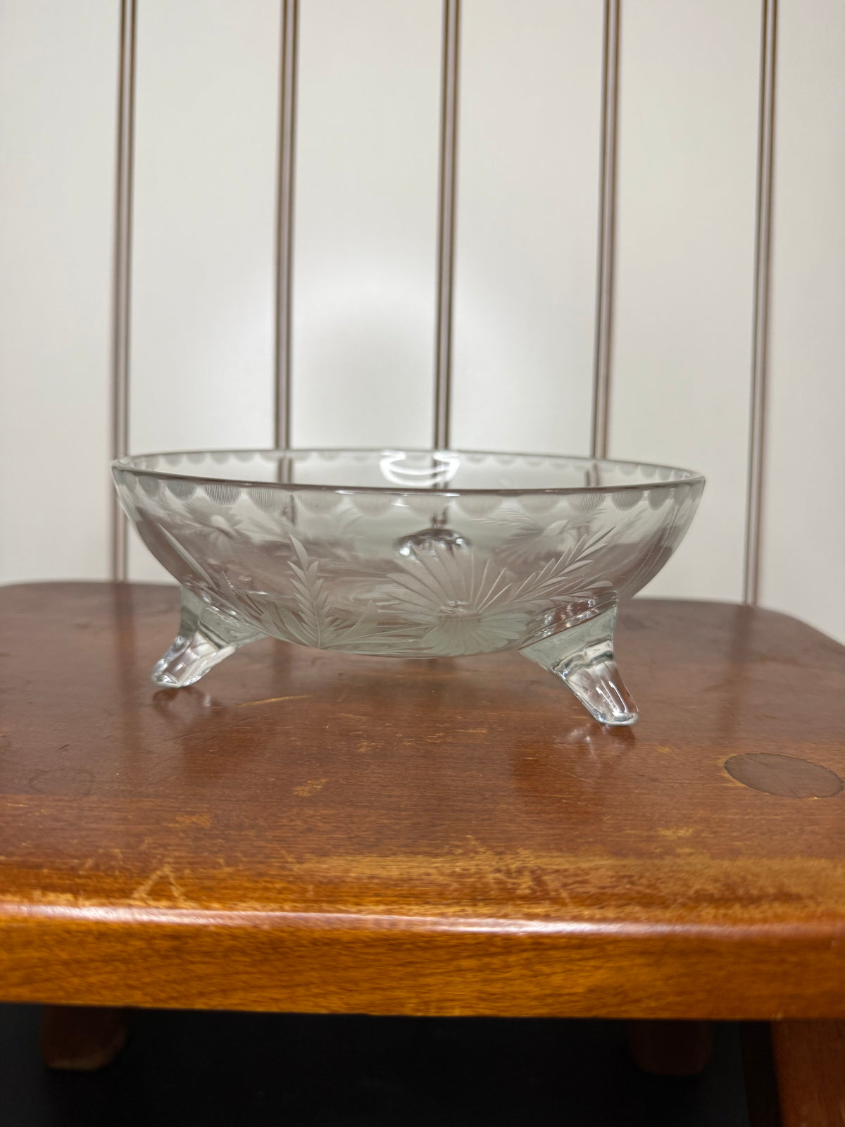 Cut Glass Footed Bowl