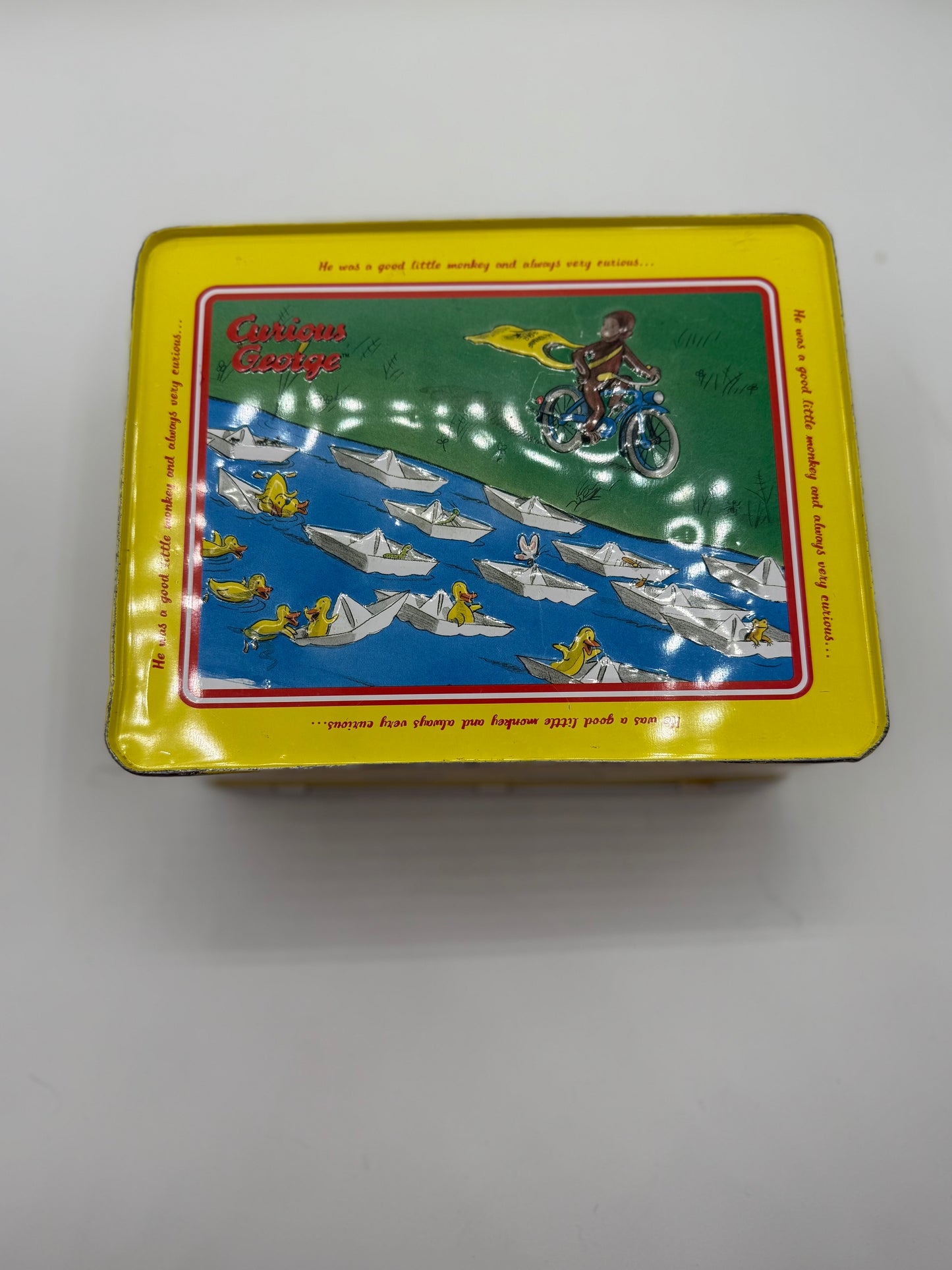 Vintage Curious George Tin Lunchbox