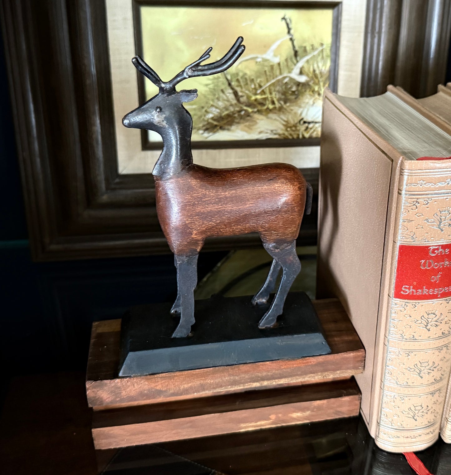 Wood & Metal Deer Decor