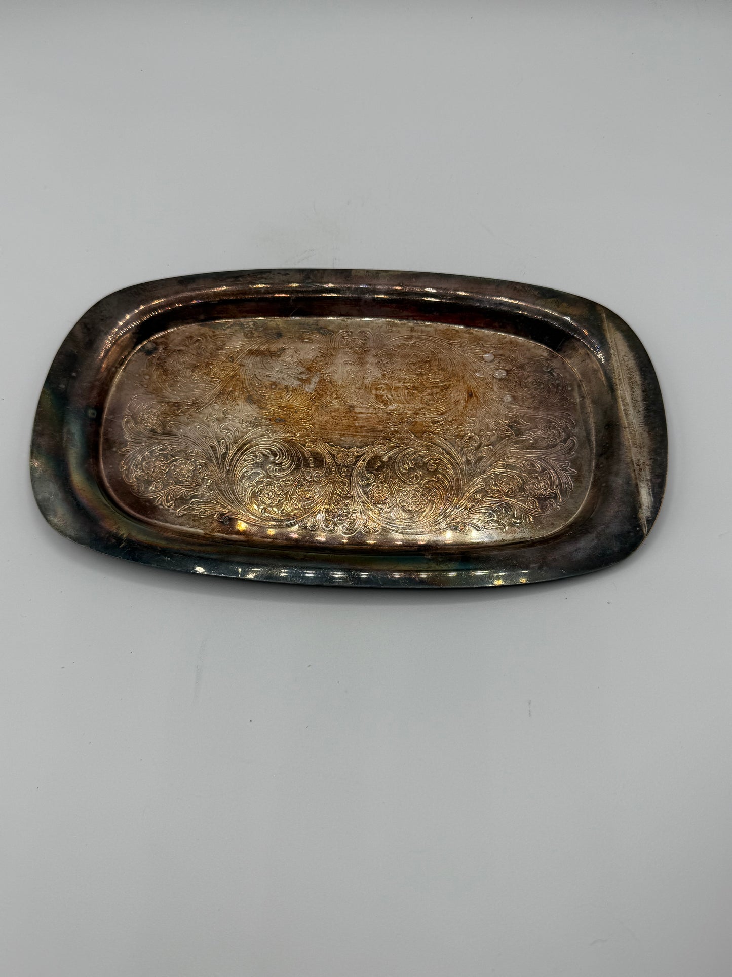Silver Footed Bowl & Small Tray
