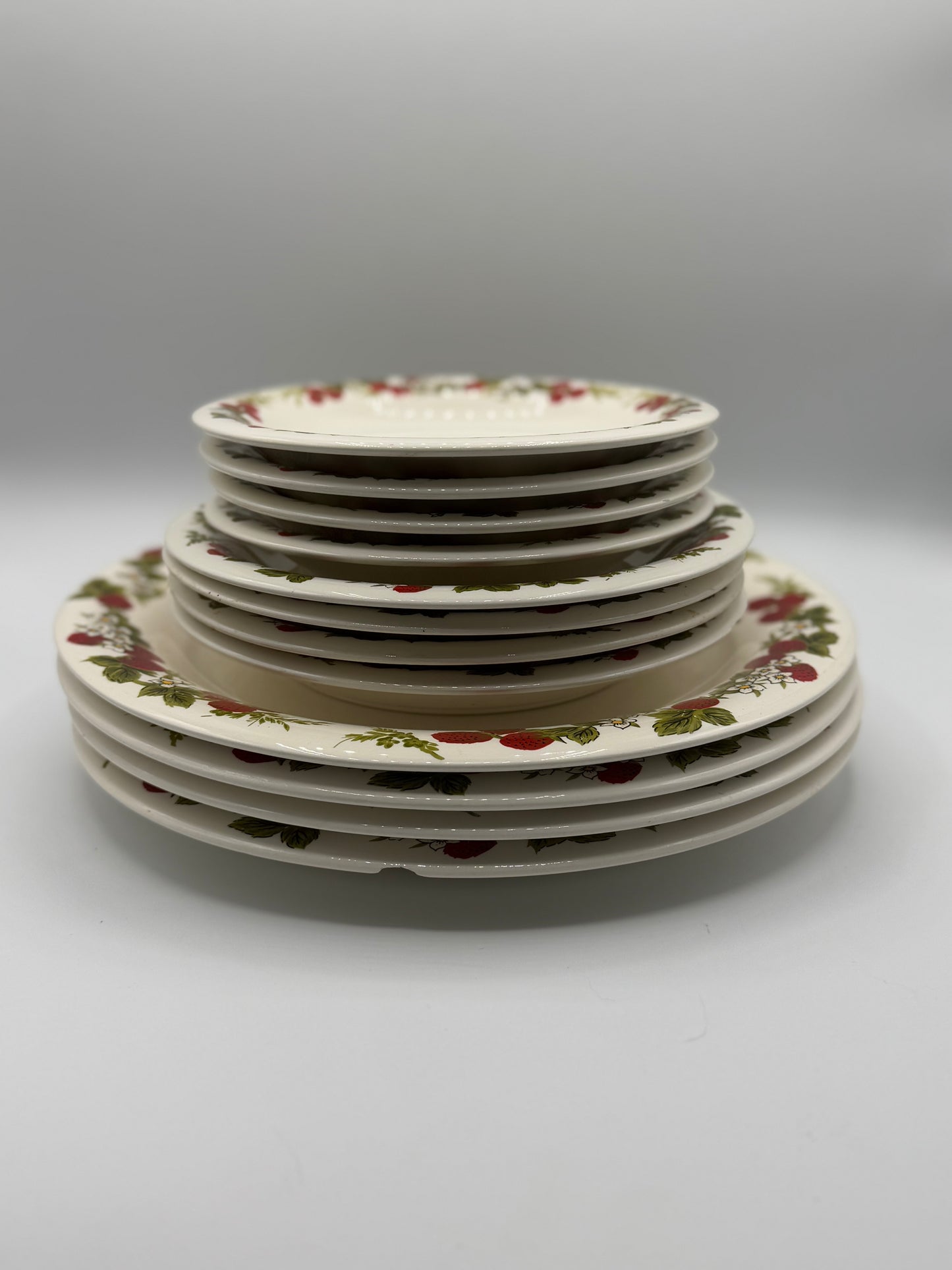 12 Piece Strawberry Plate Set