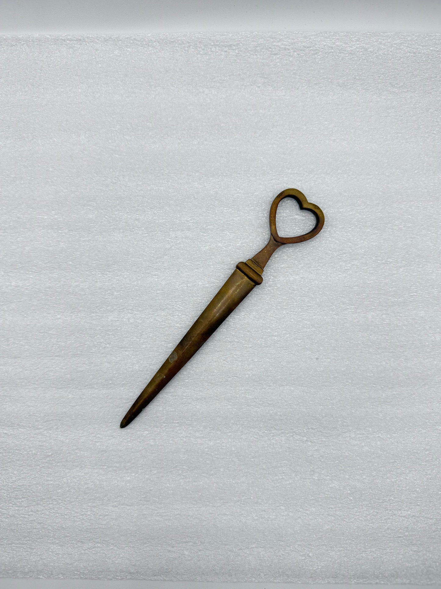 Vintage Woodbury Pewterers Heart Shaped Letter Opener