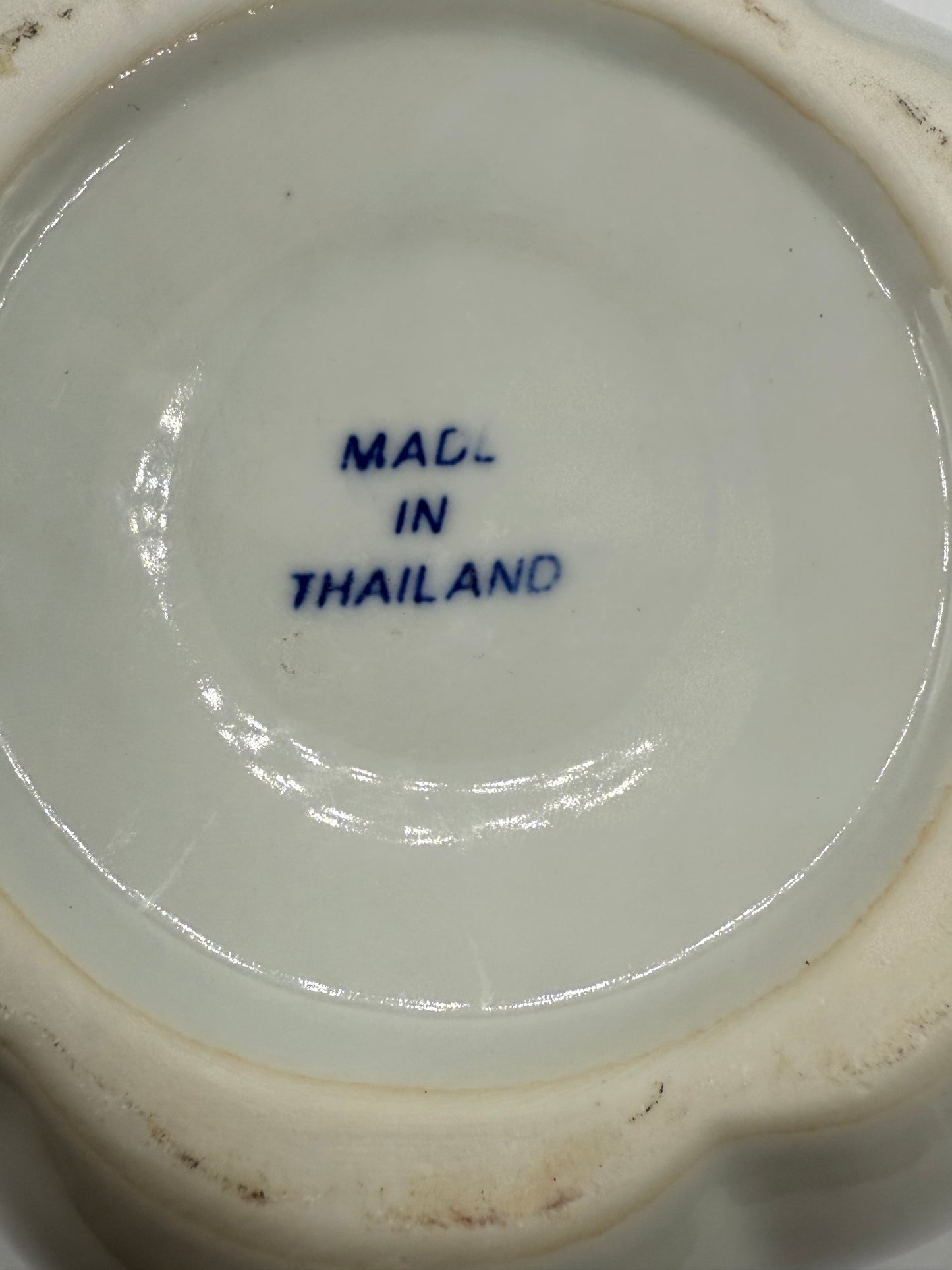 Vintage Porcelain White Lidded Fruit Shape Bowl