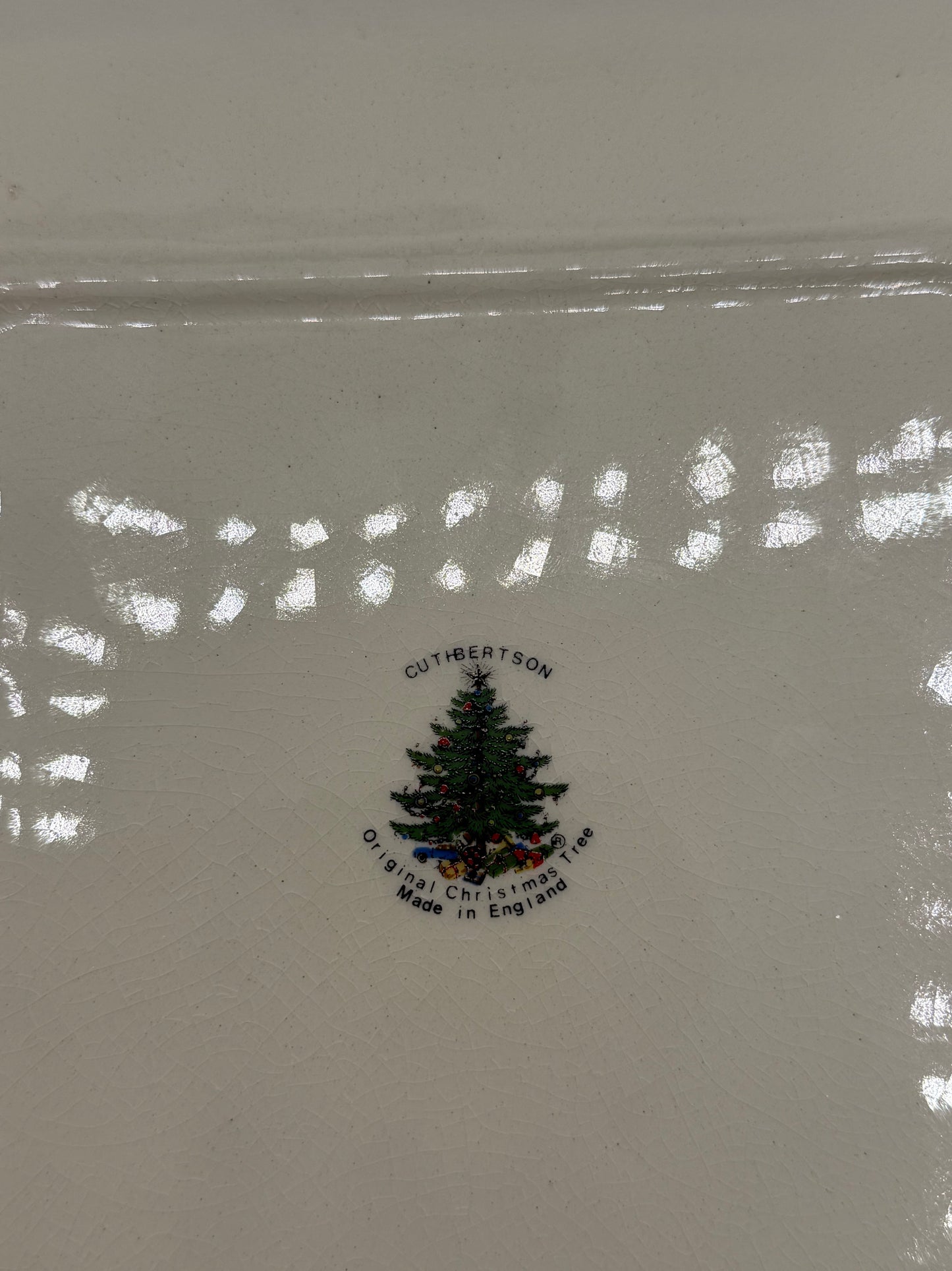 English Cuthbertson Christmas Tree Candy Dish