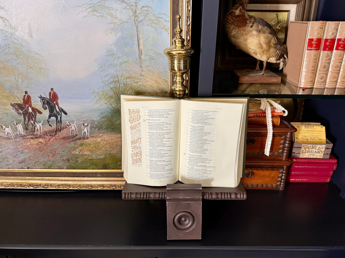 Brass Andiron Book Stand