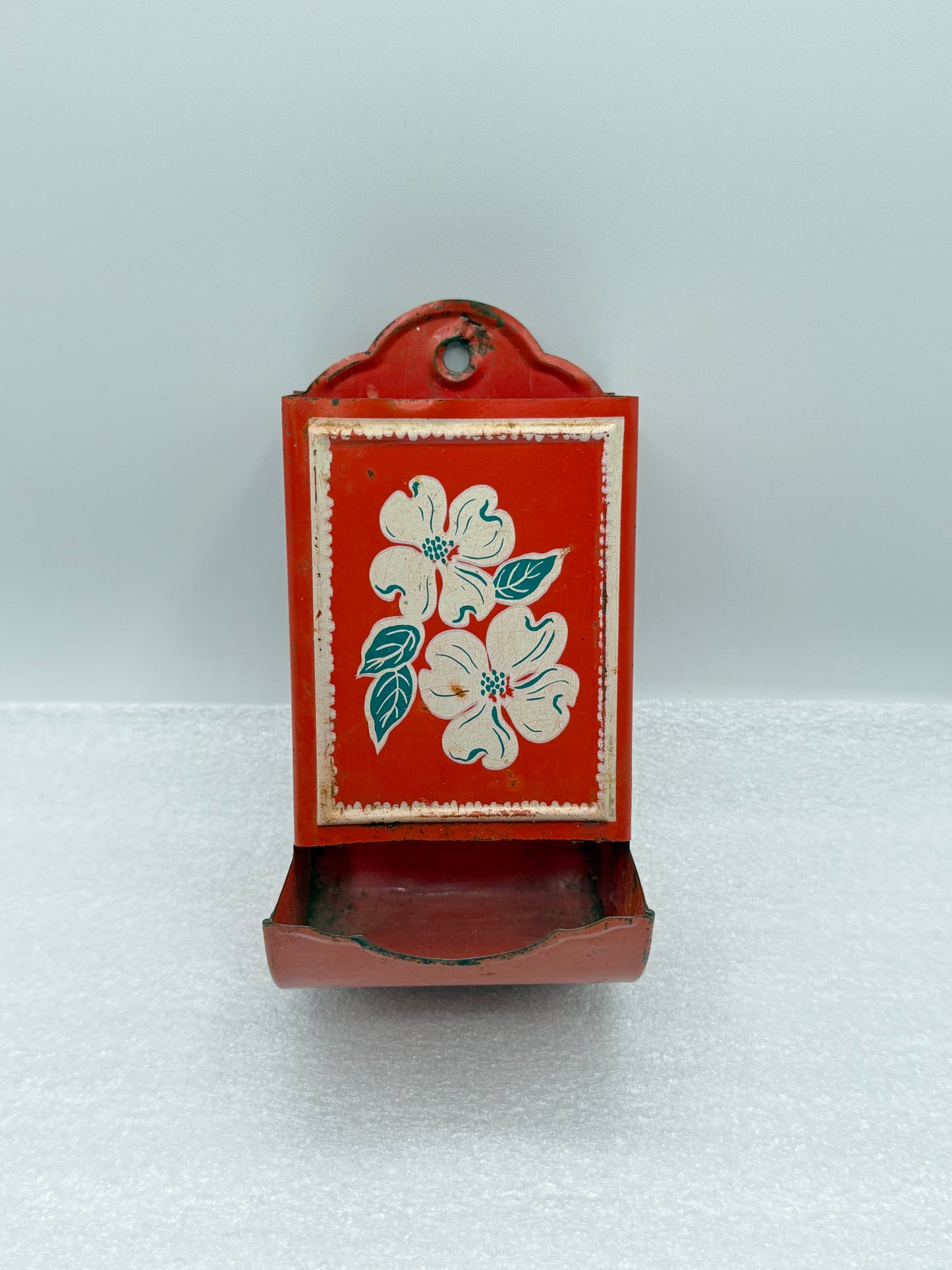 1940s Vintage Tin Kitchen Match Holder