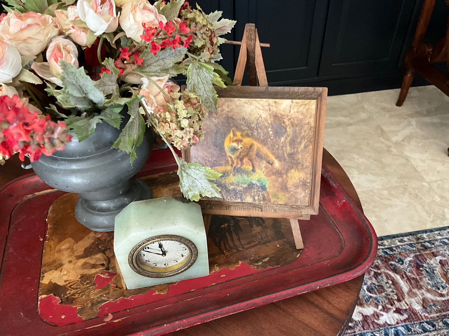 Fox Watercolor Print on Easel