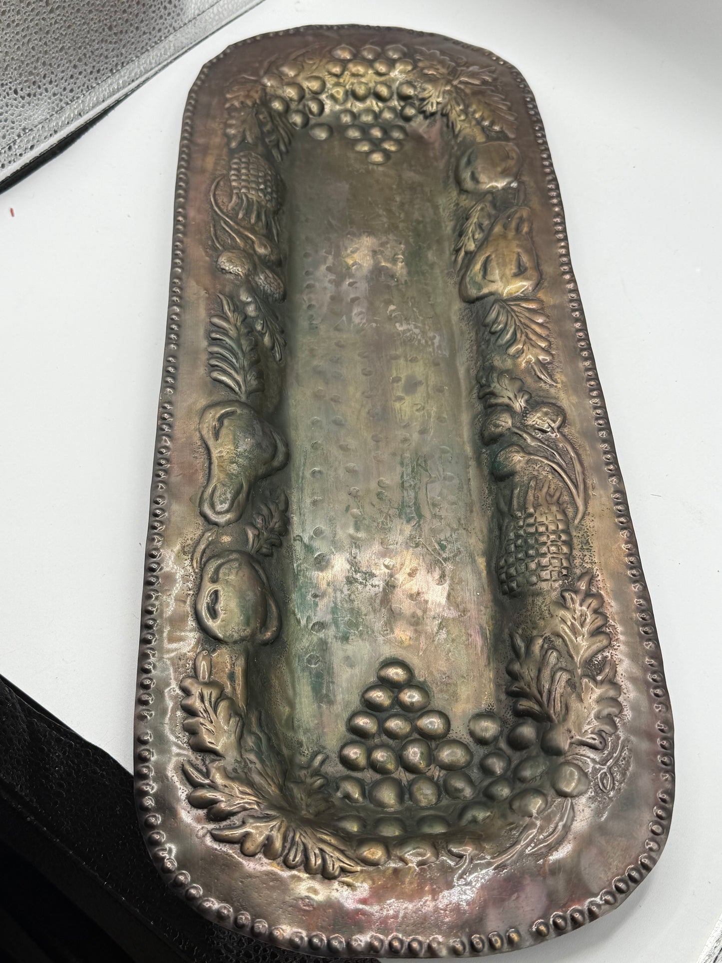 Vintage Metal Fruit Design Tray