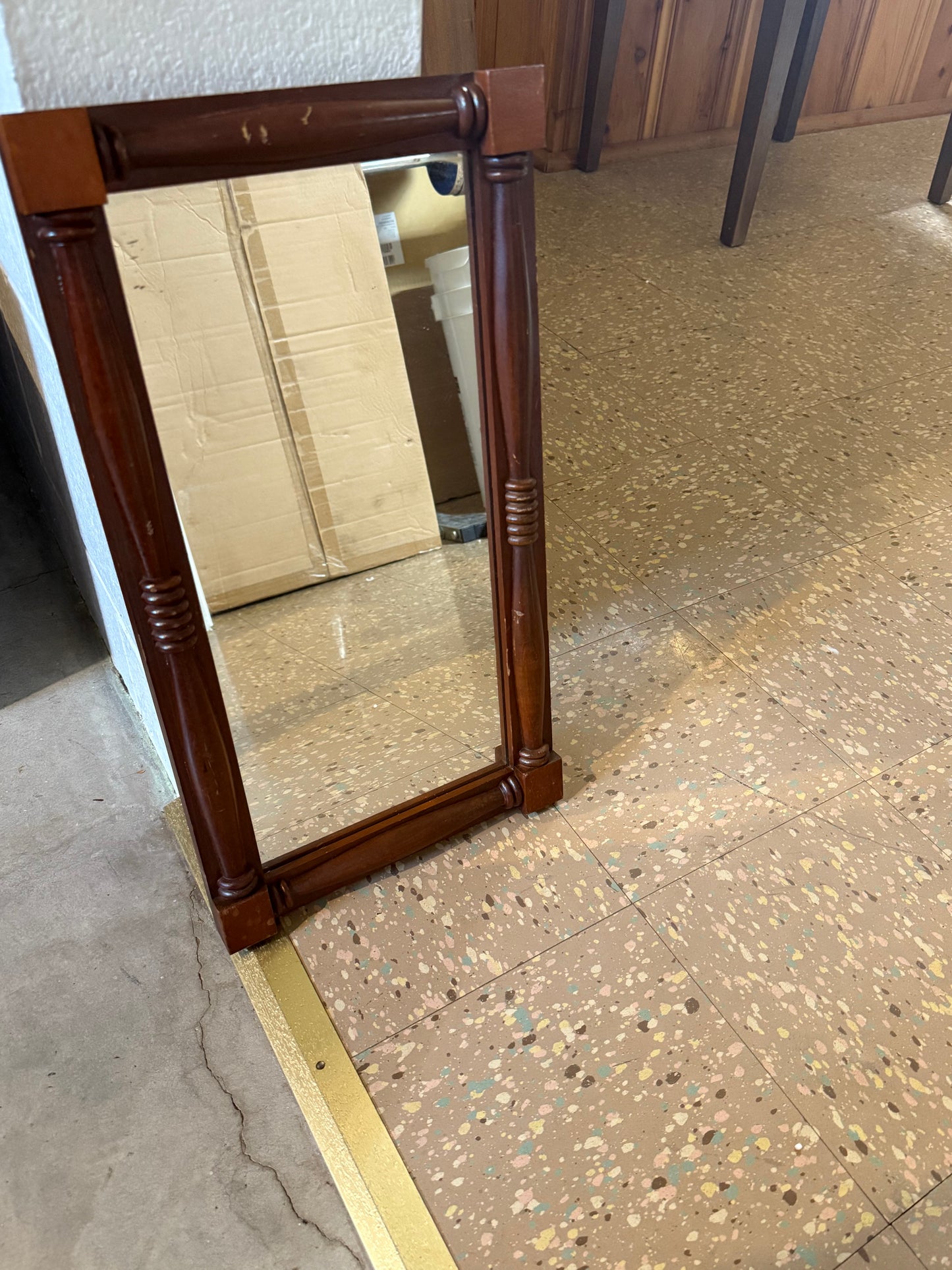 Vintage Wood Mirror