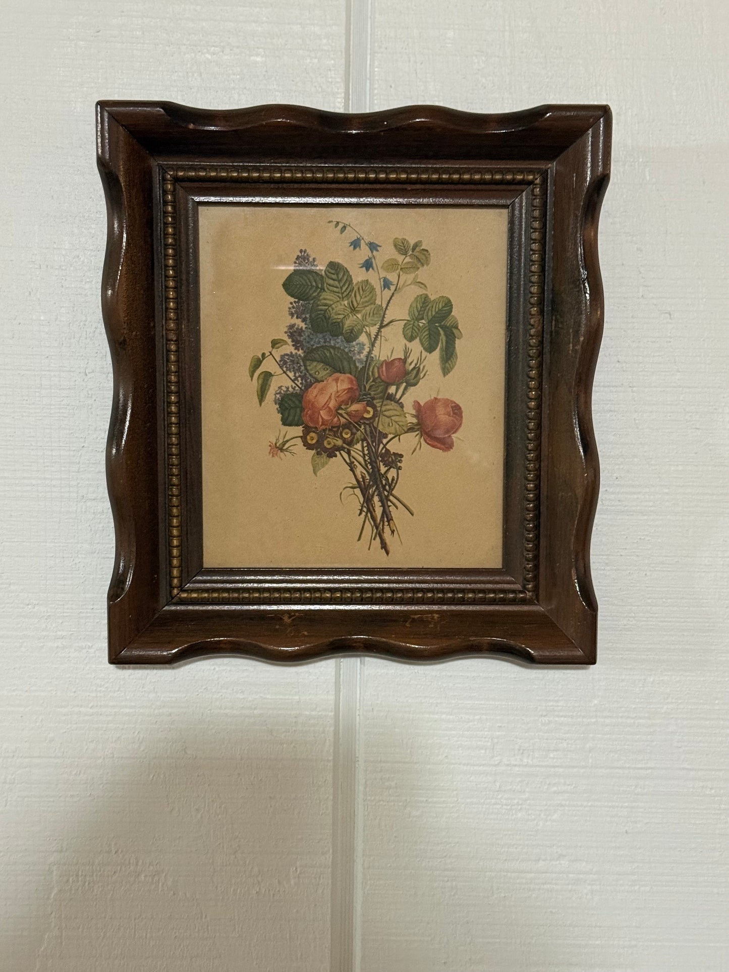 Framed Vintage Floral Print (Set of 2) – J.L. Prévost Botanical Art in Original Ornate Wood Frames