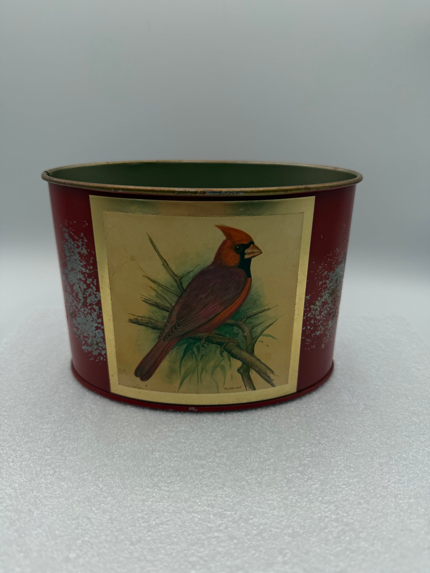 Vintage Keller Charles Cardinal Small Trash Bin