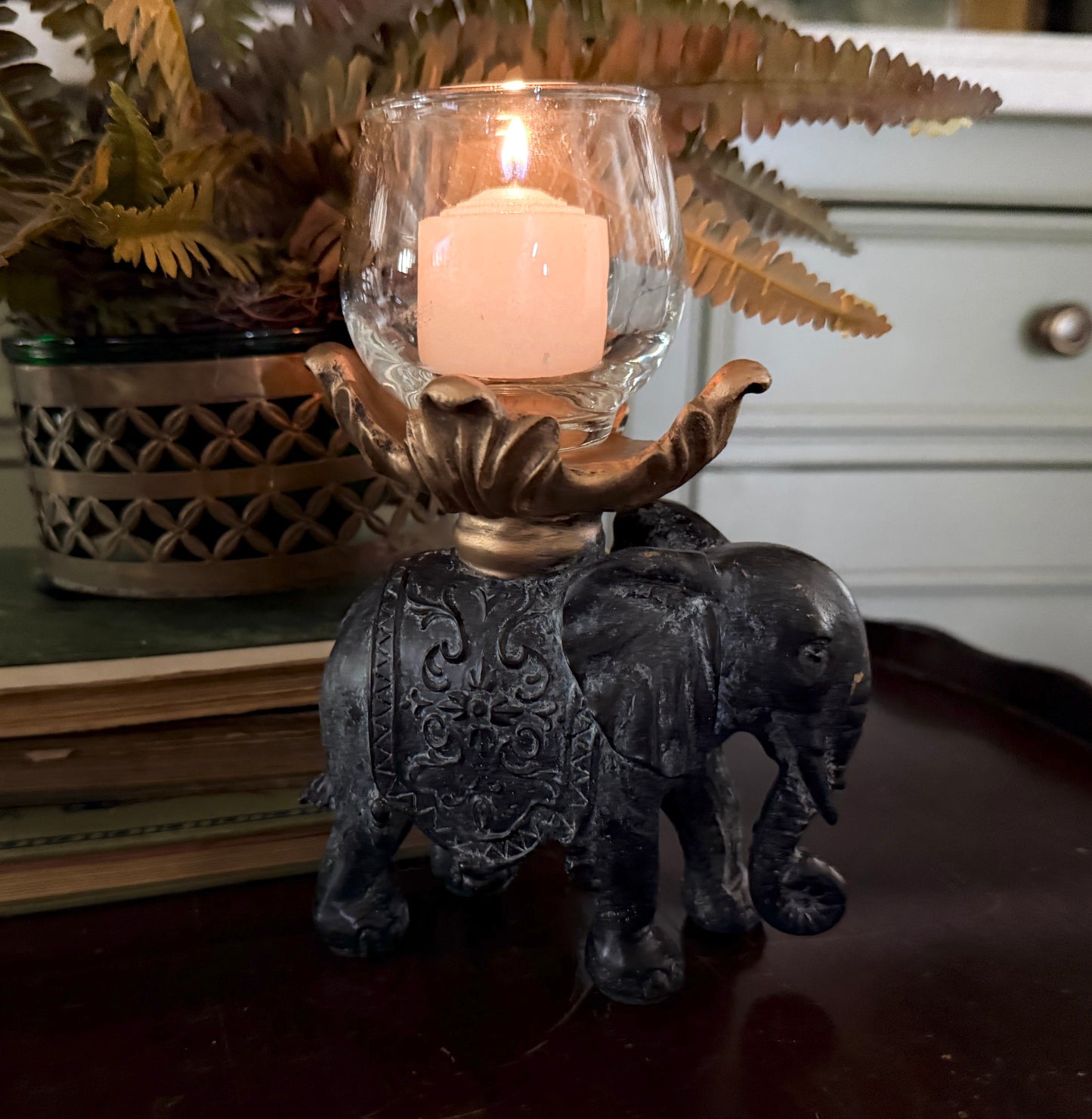 Elephant Votive Candle Holder