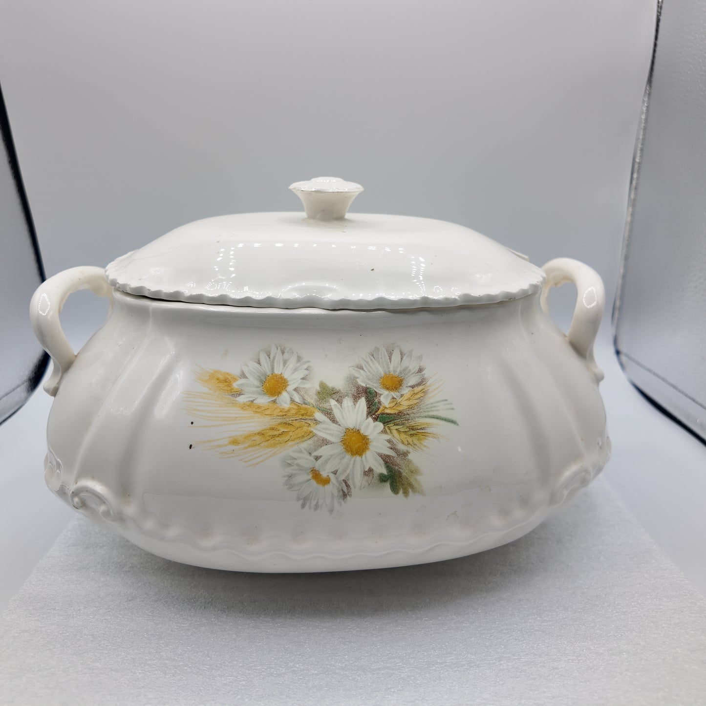 Vintage Daisy Pattern Soup Tureen