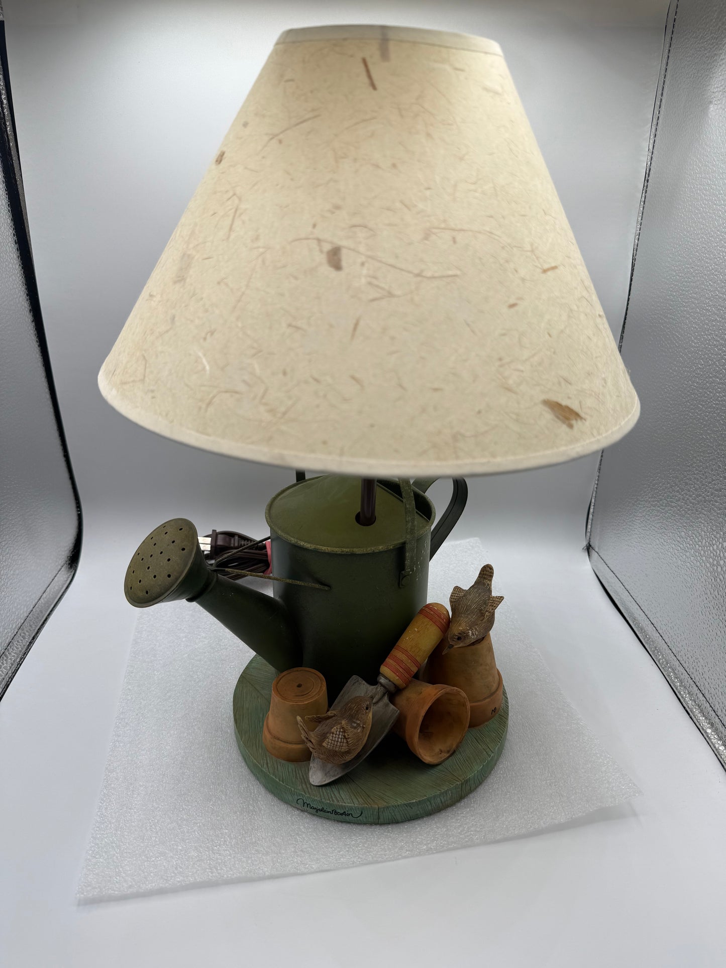 Marjolein Bastin Signed Garden Themed Lamp