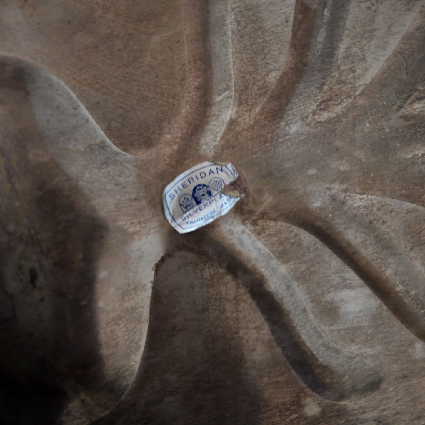 Large Vintage Sheridan Silverplate 3 Well Serving Platter