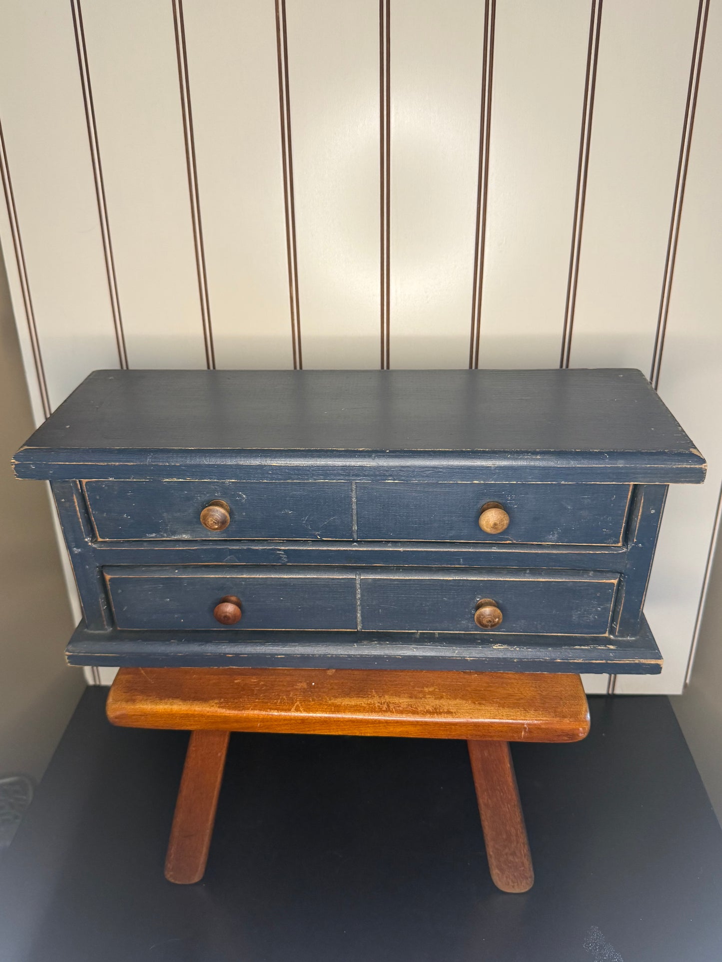 Blue Wood Drawers