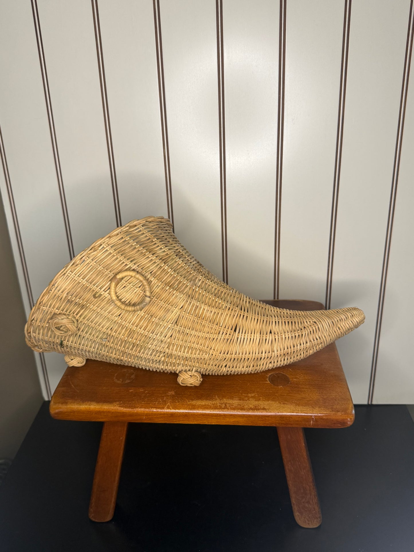 Vintage Wicker Cornucopia