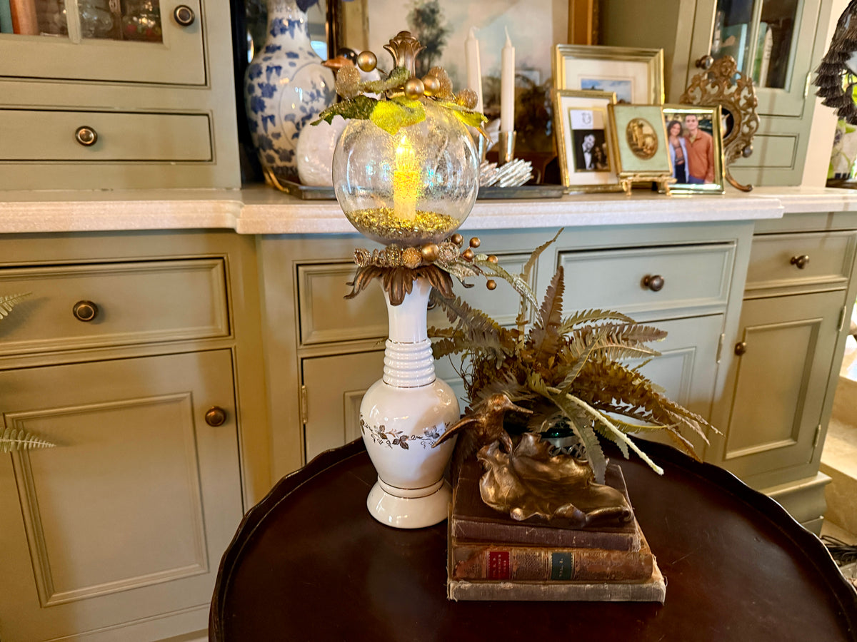 Light Up Candle Globe (with Brass Bobeche)