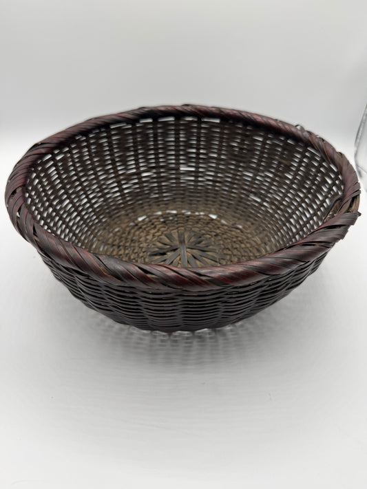 Vintage Hand-Woven Wicker Basket