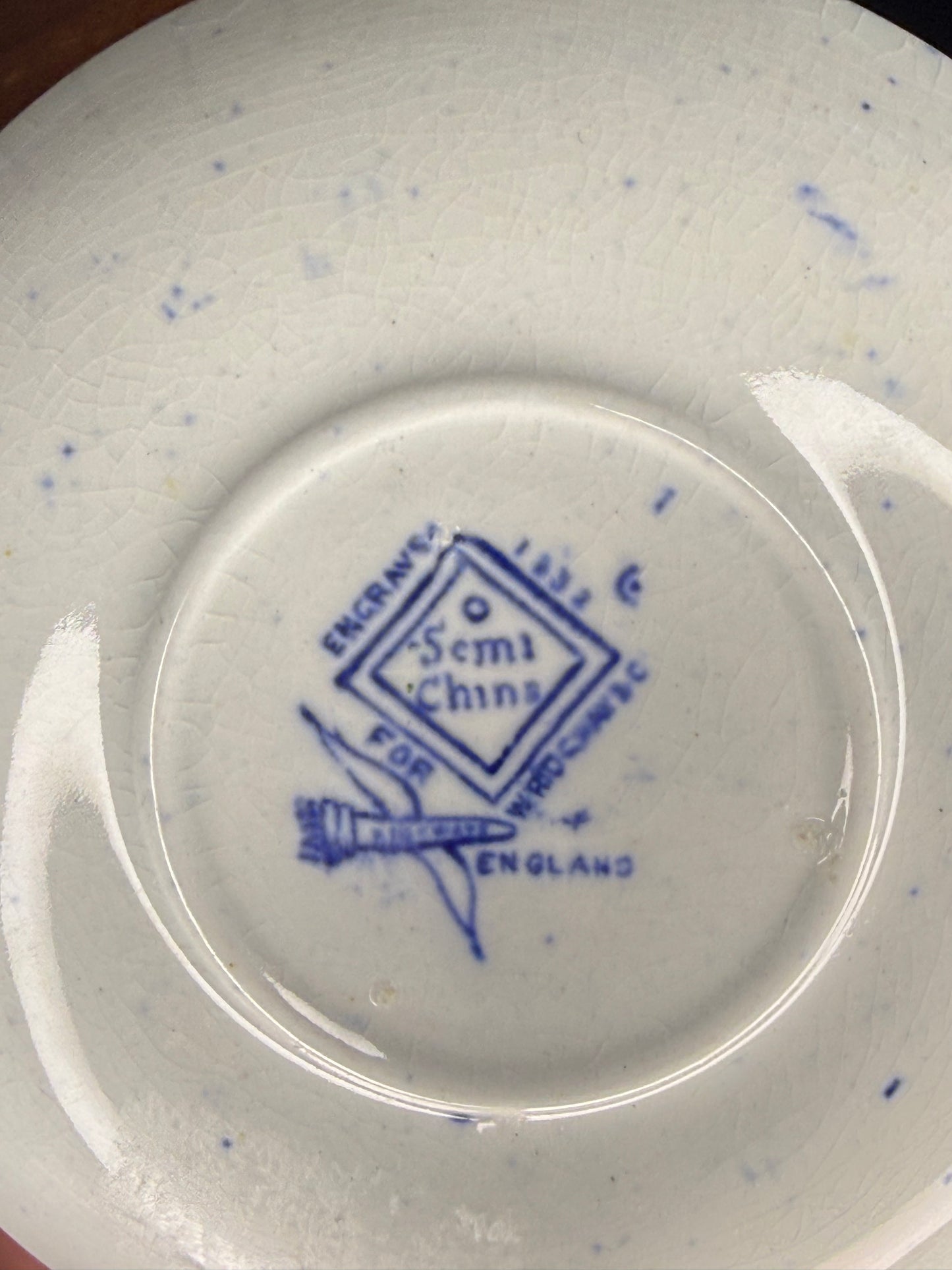 Small Blue & White China Cup and Saucer