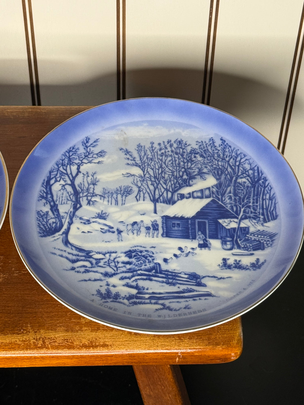 Currier and Ives Plates (set of 2)