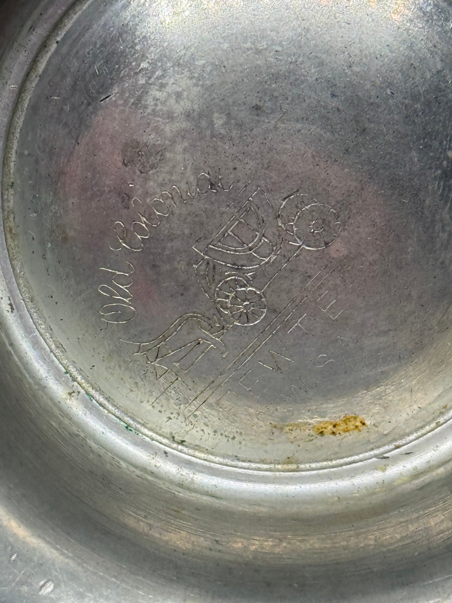 Vintage Solid Pewter Candy Dish