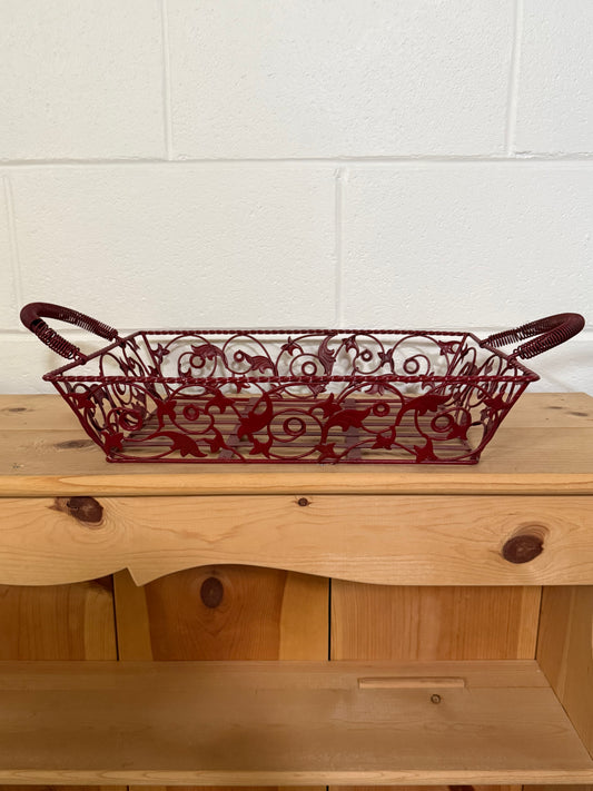 Unique Design Red Metal Tray