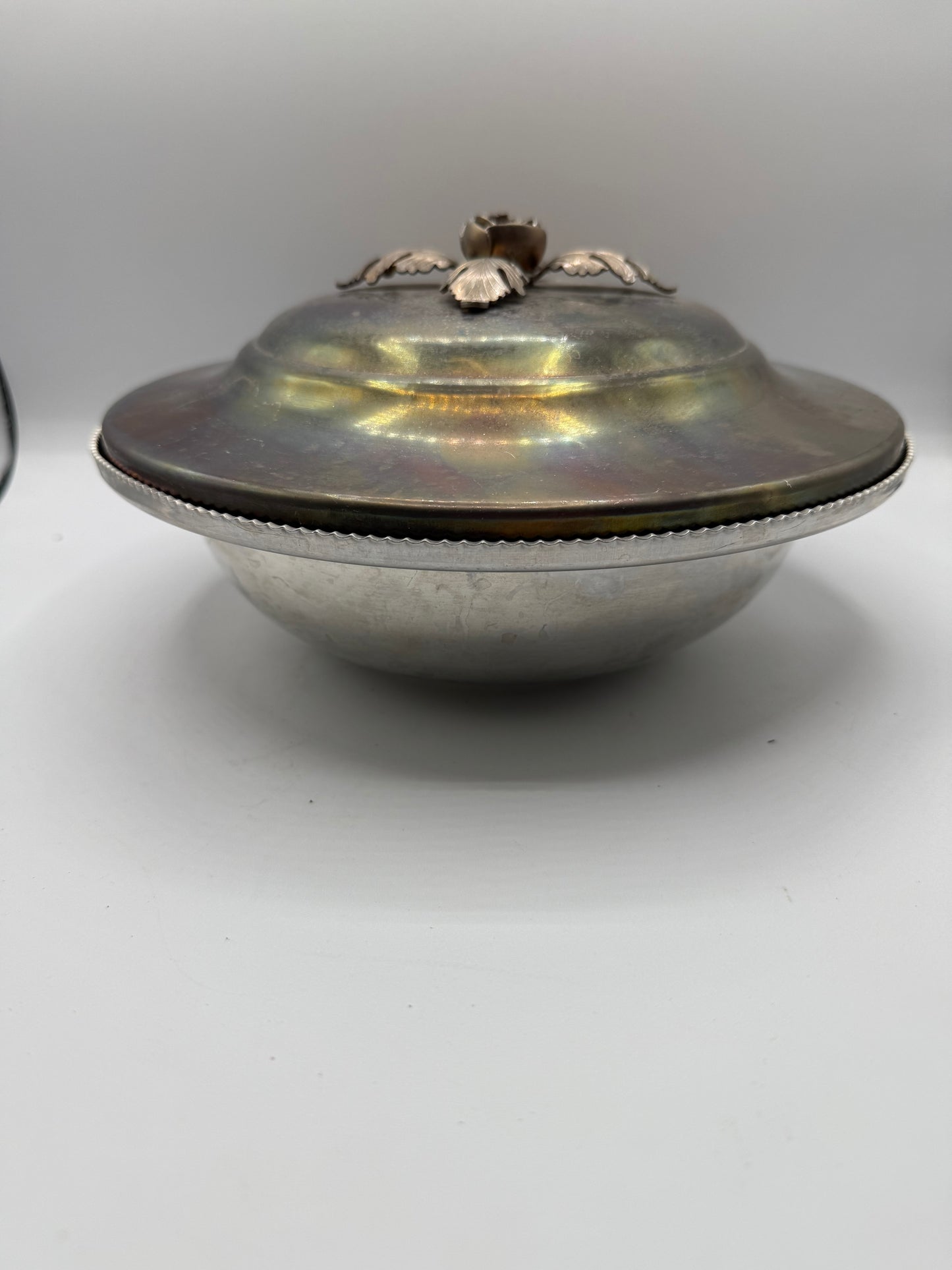 Vintage Van Bergh Silver Plate Company Covered Vegetable Dish