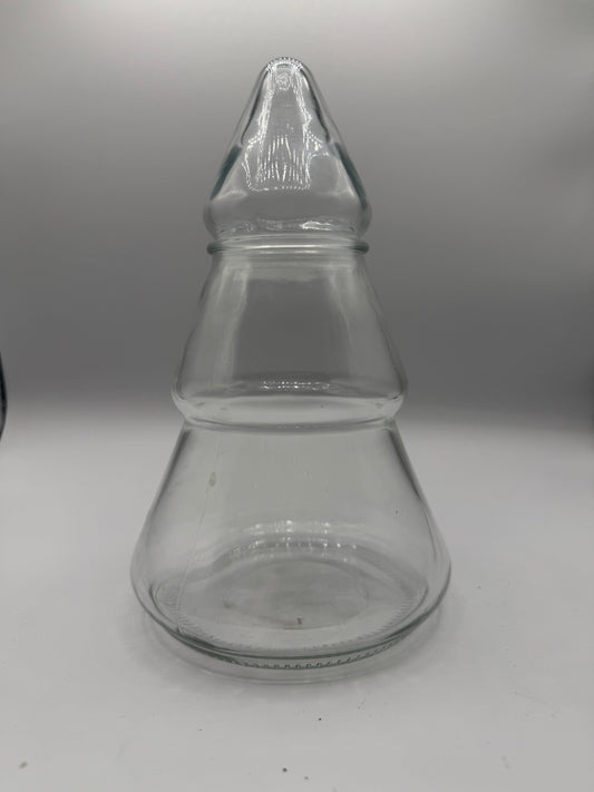 Glass Christmas Tree Candy Jar
