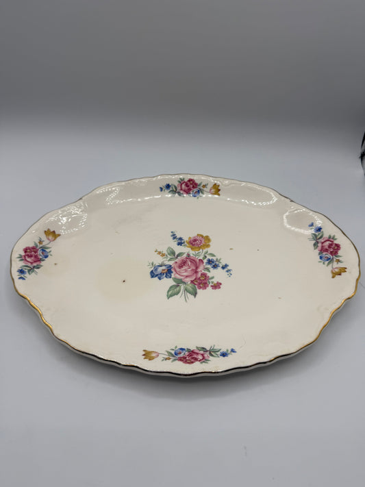 Vintage Floral Platter