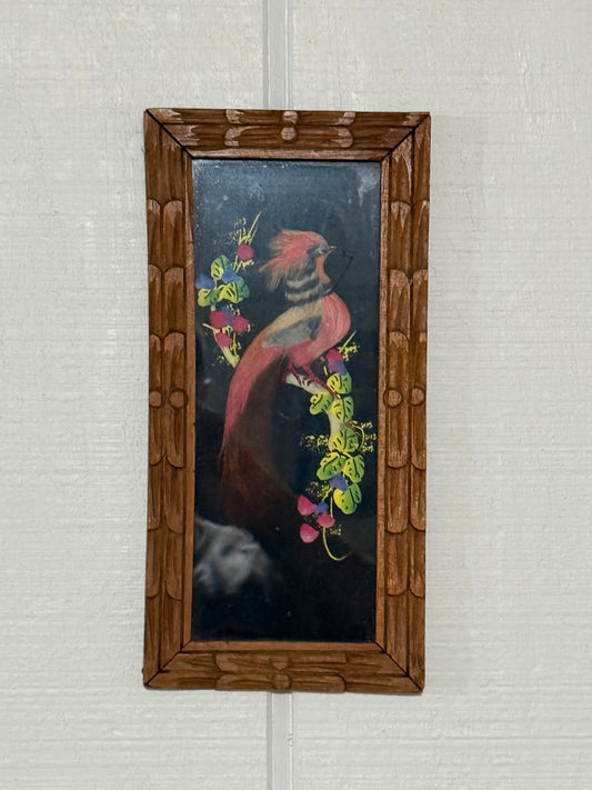 Vintage Mexican Feathercraft Bird Art (set of two)