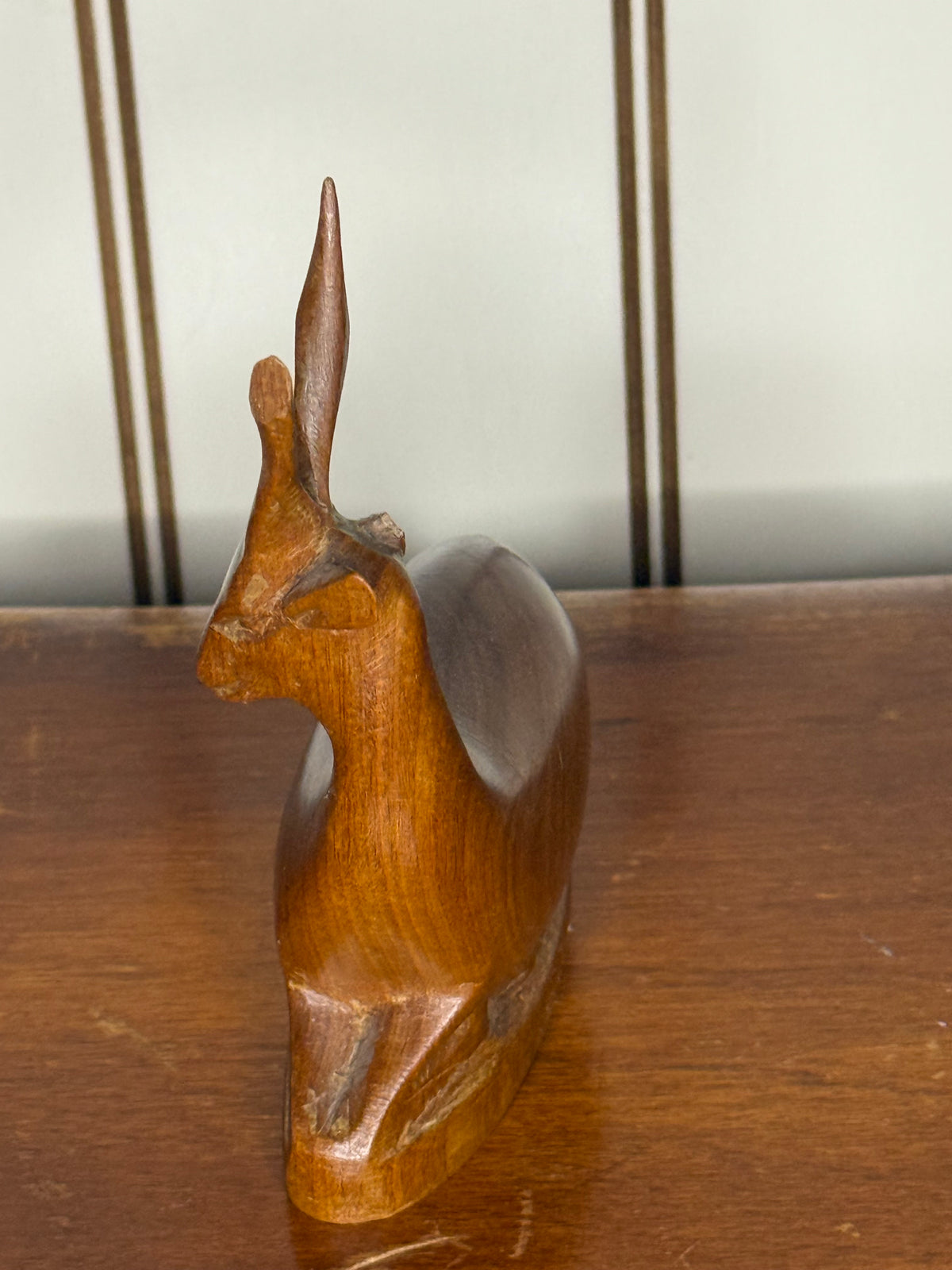 Carved Wood Gazelle