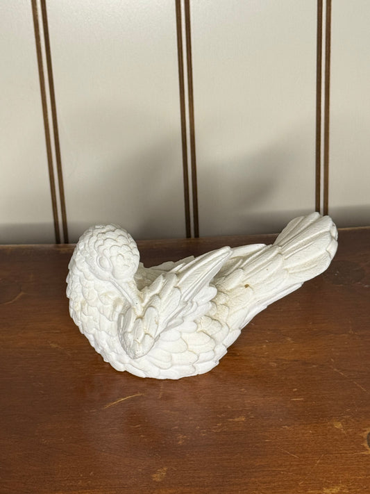Vintage White Alabaster Dove