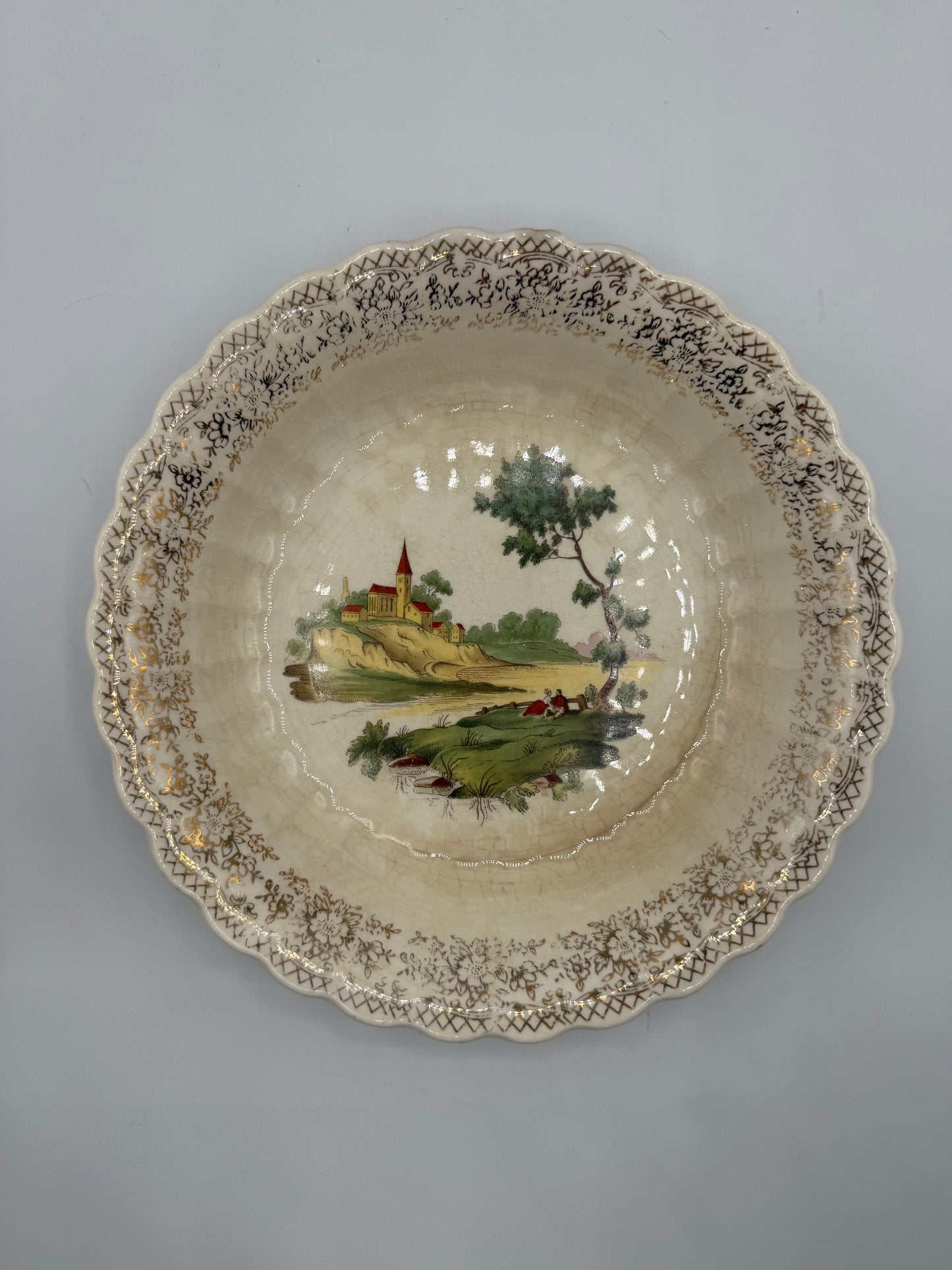 Limoges Bowl with Gold Trim