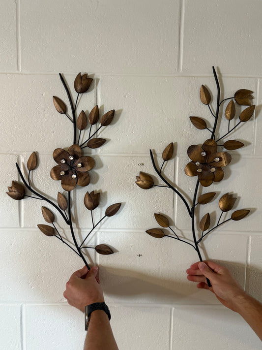 Metal Floral Wall Decor (Set of Two)