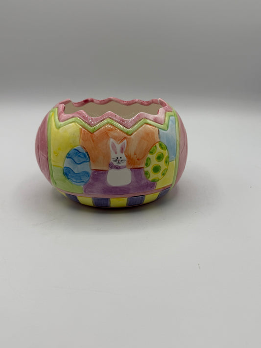 Vintage Ceramic Easter Egg Planter