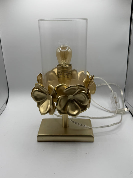 Gold Floral Lamp