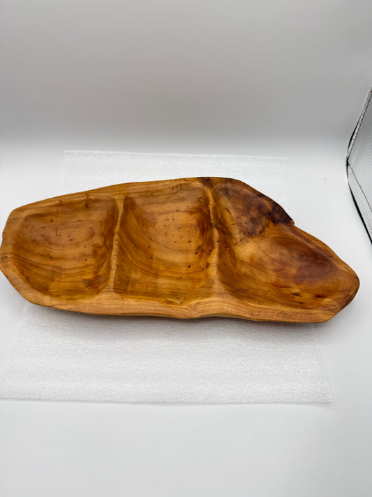 Three Section Wood Tray