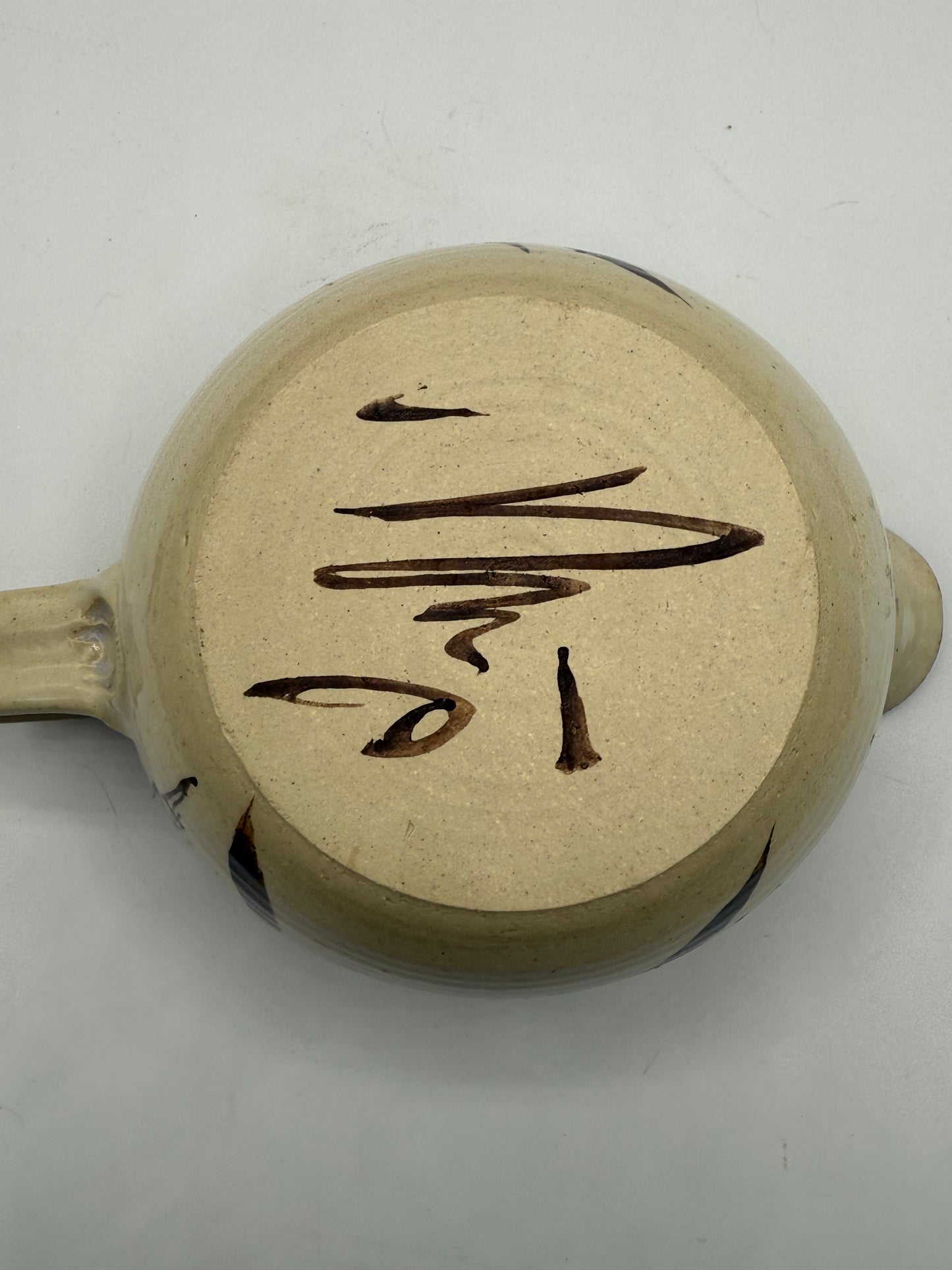 Signed Stoneware Gravy Boat