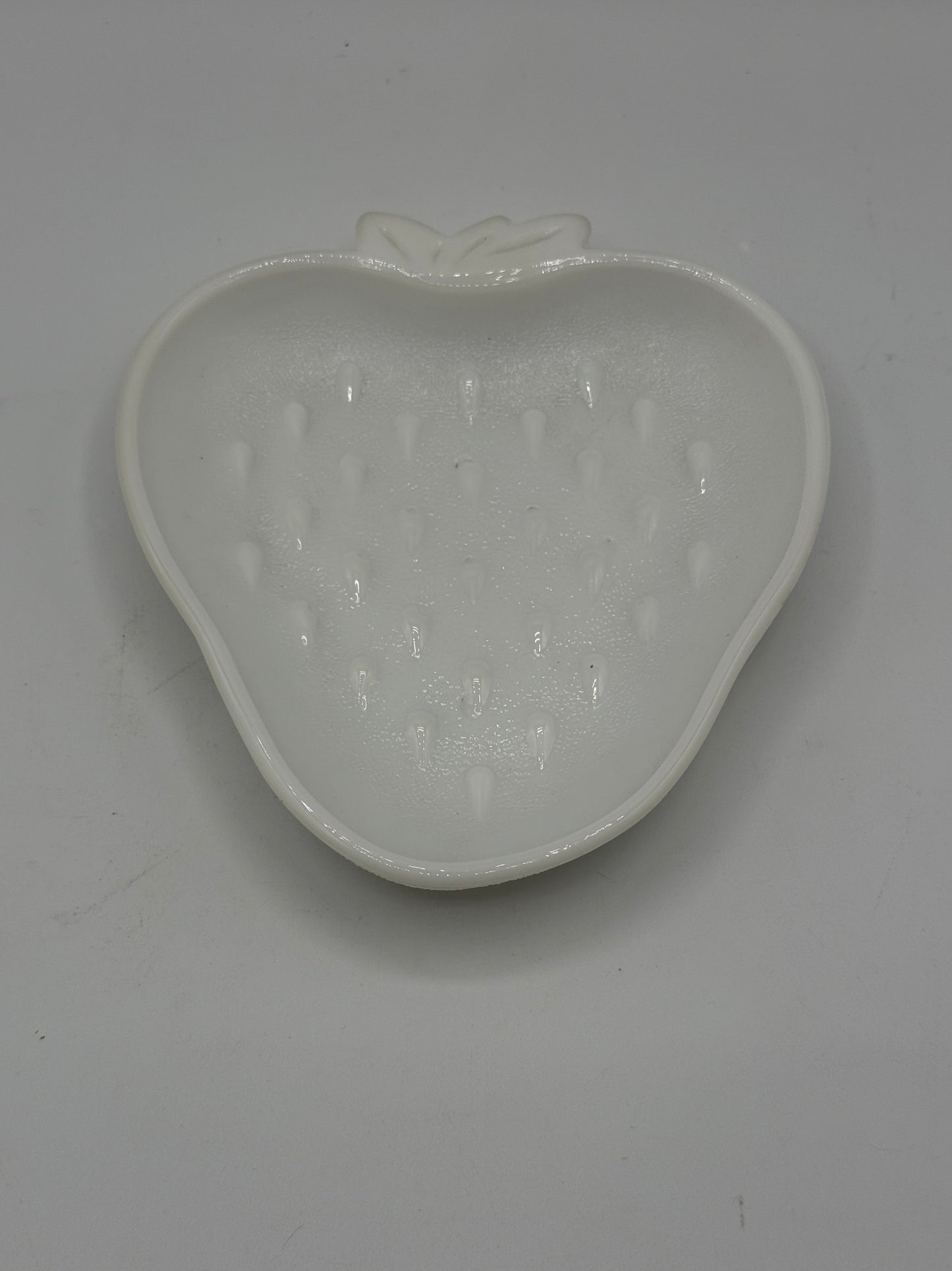 Vintage Hazel Atlas Milk Glass Strawberry Dish