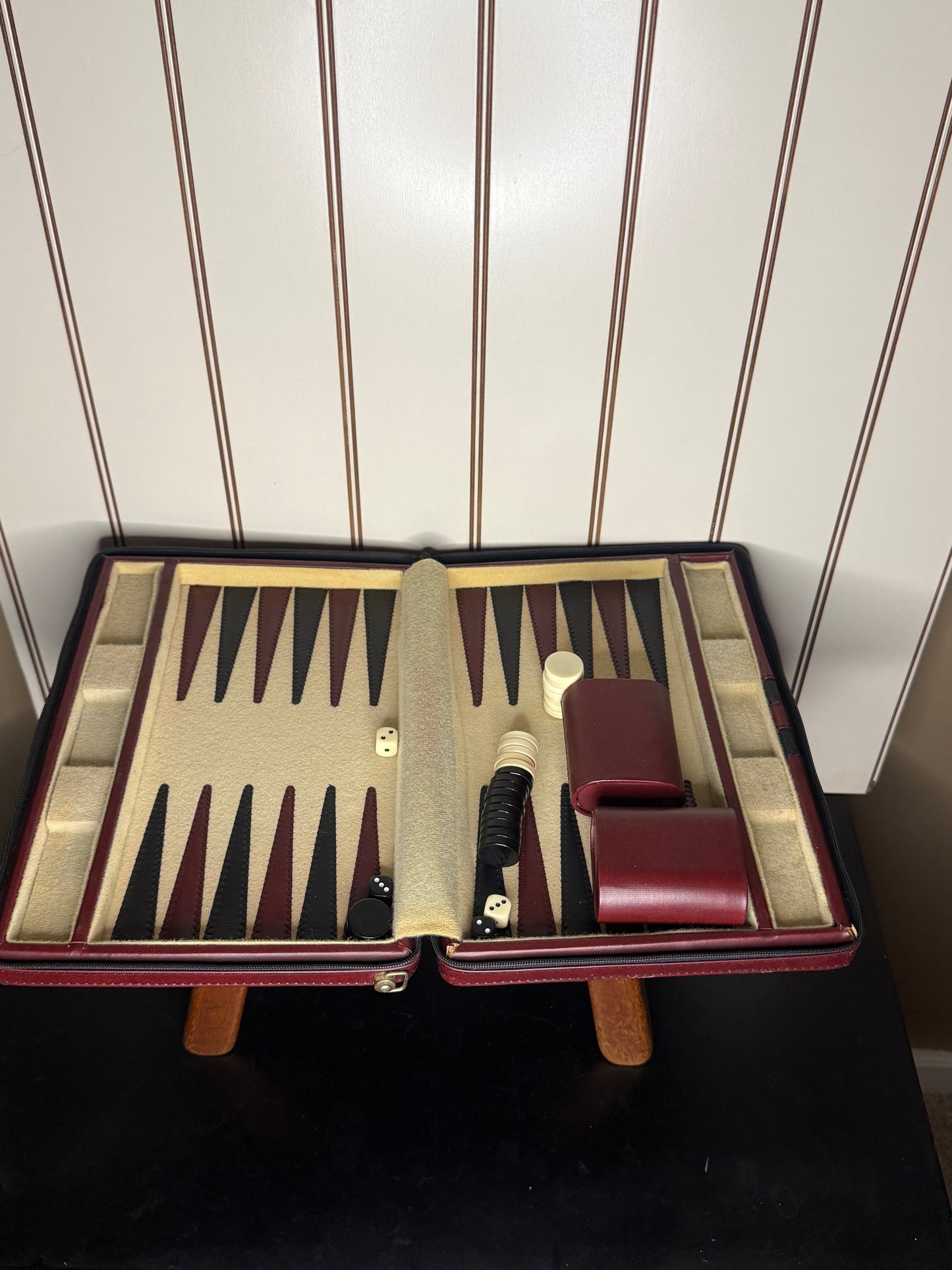 Leather Travel Backgammon Game