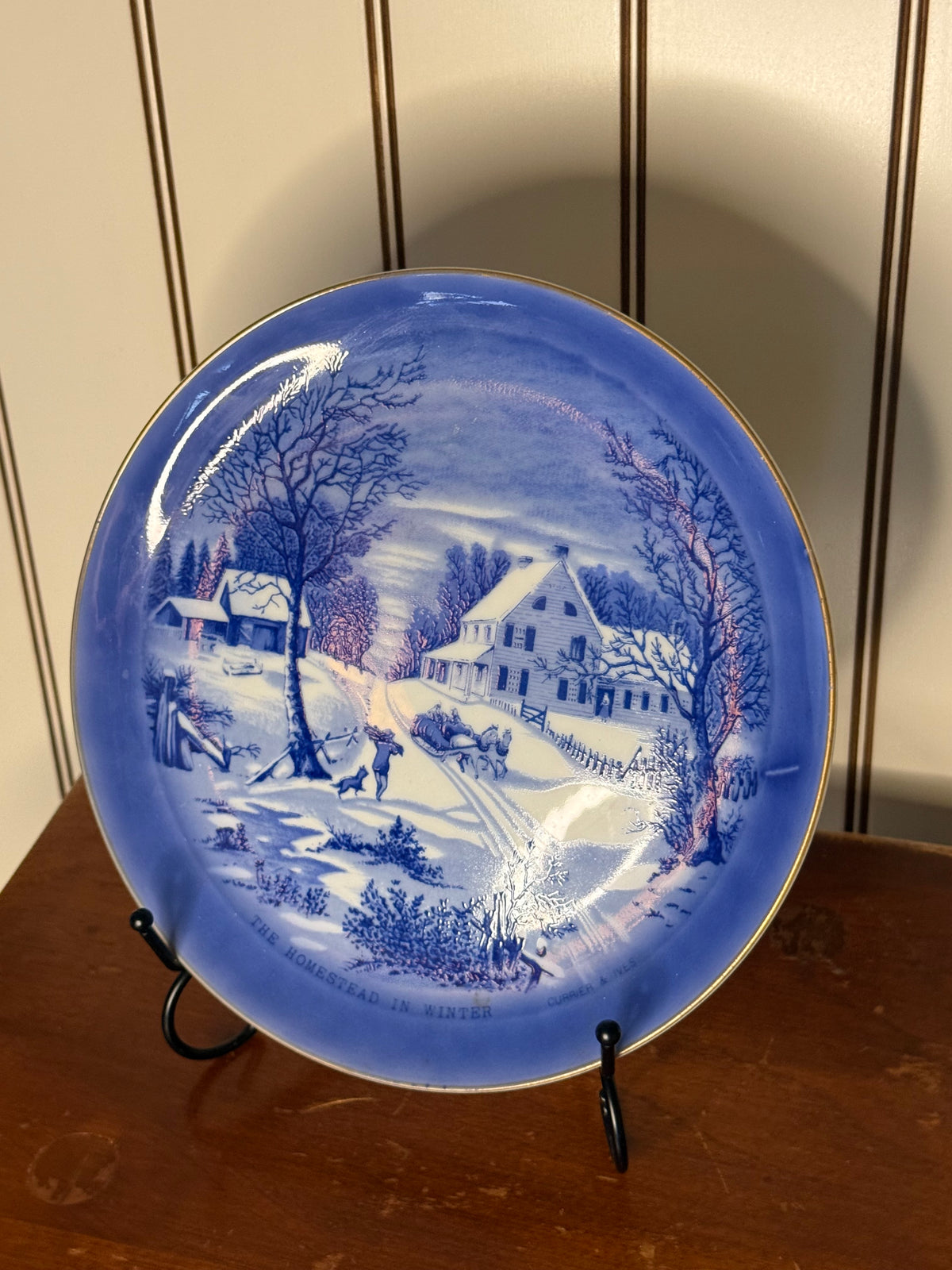 Currier & Ives Plate (Made in Japan)