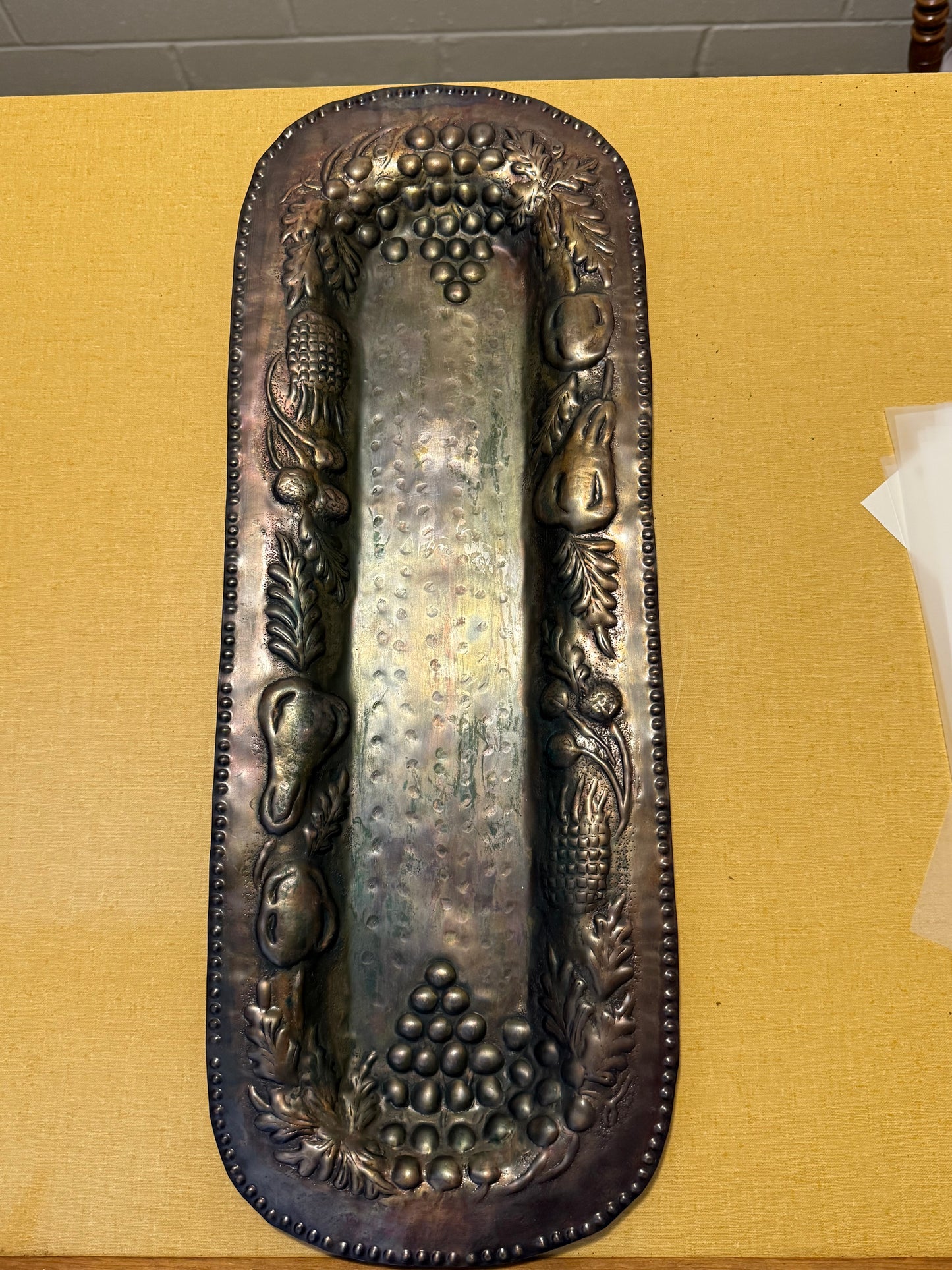 Vintage Metal Fruit Design Tray