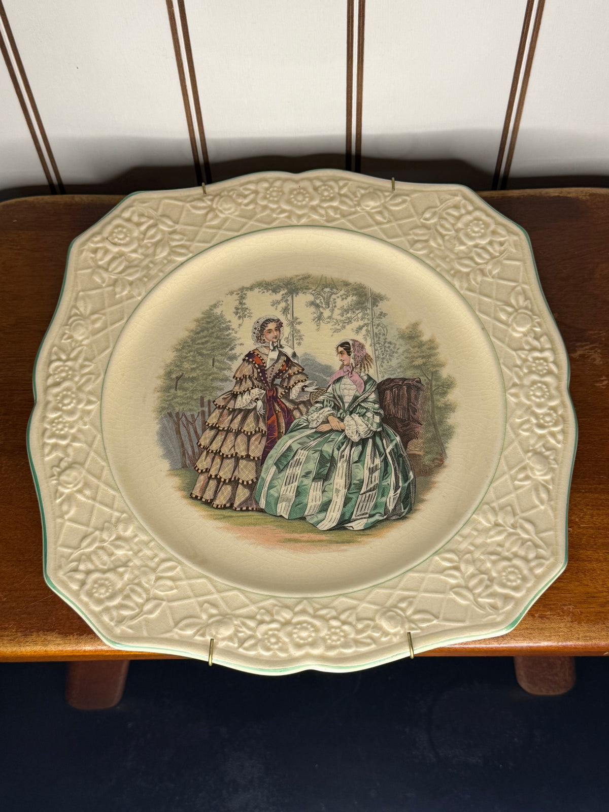 Vintage Briar Rose Plate with Hanger